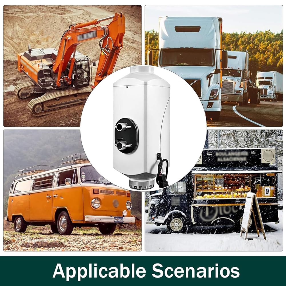 Réchauffeur Diesel 5KW, Radiateur De Stationnement Diesel avec Ajustement D'altitude Automatique, Chauffe-Air De Stationnement avec Télécommande Et Moniteur LCD,12v