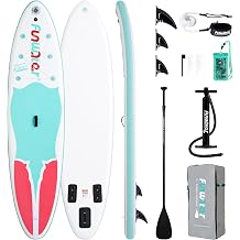 FunWater Inflatable Stand Up Paddle Board 3.5m 3.5cm 3.9m 3.8cm for Adults and Teenagers SUP Accessories, Wide and Stable, Non-Slip