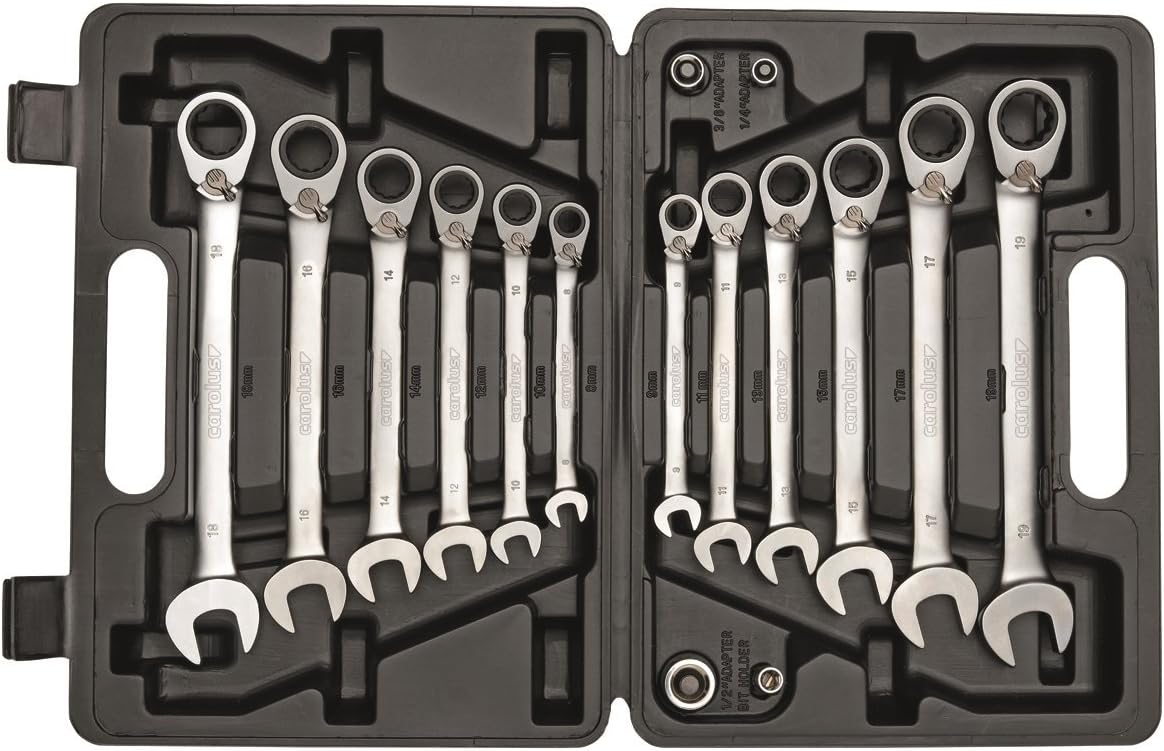 Carolus Open End Ring Ratchet Spanner Set, 4 Piece, 1 Piece, 1710.2016