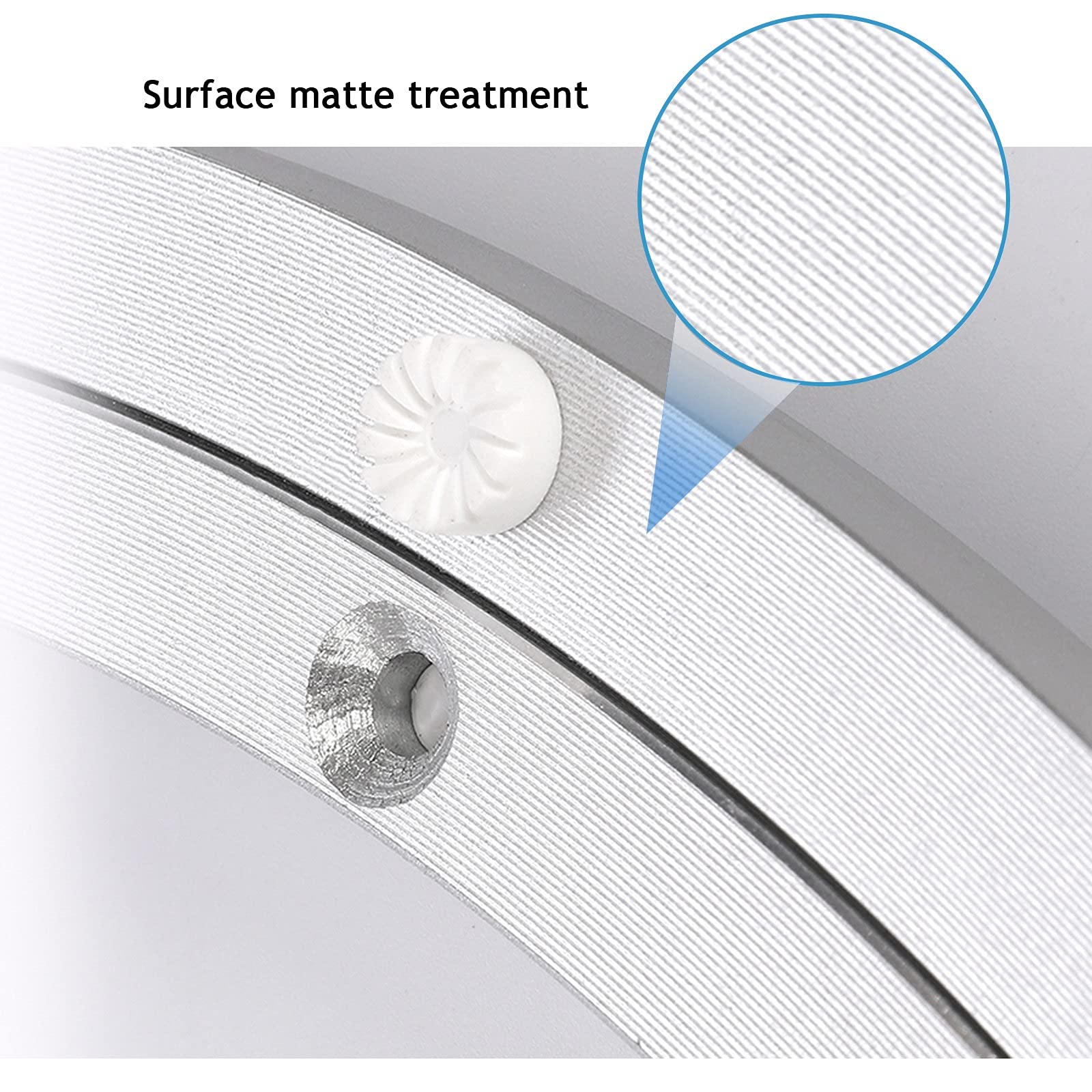 Table À Manger Plateau Tournant En Aluminium Support De Roulement De