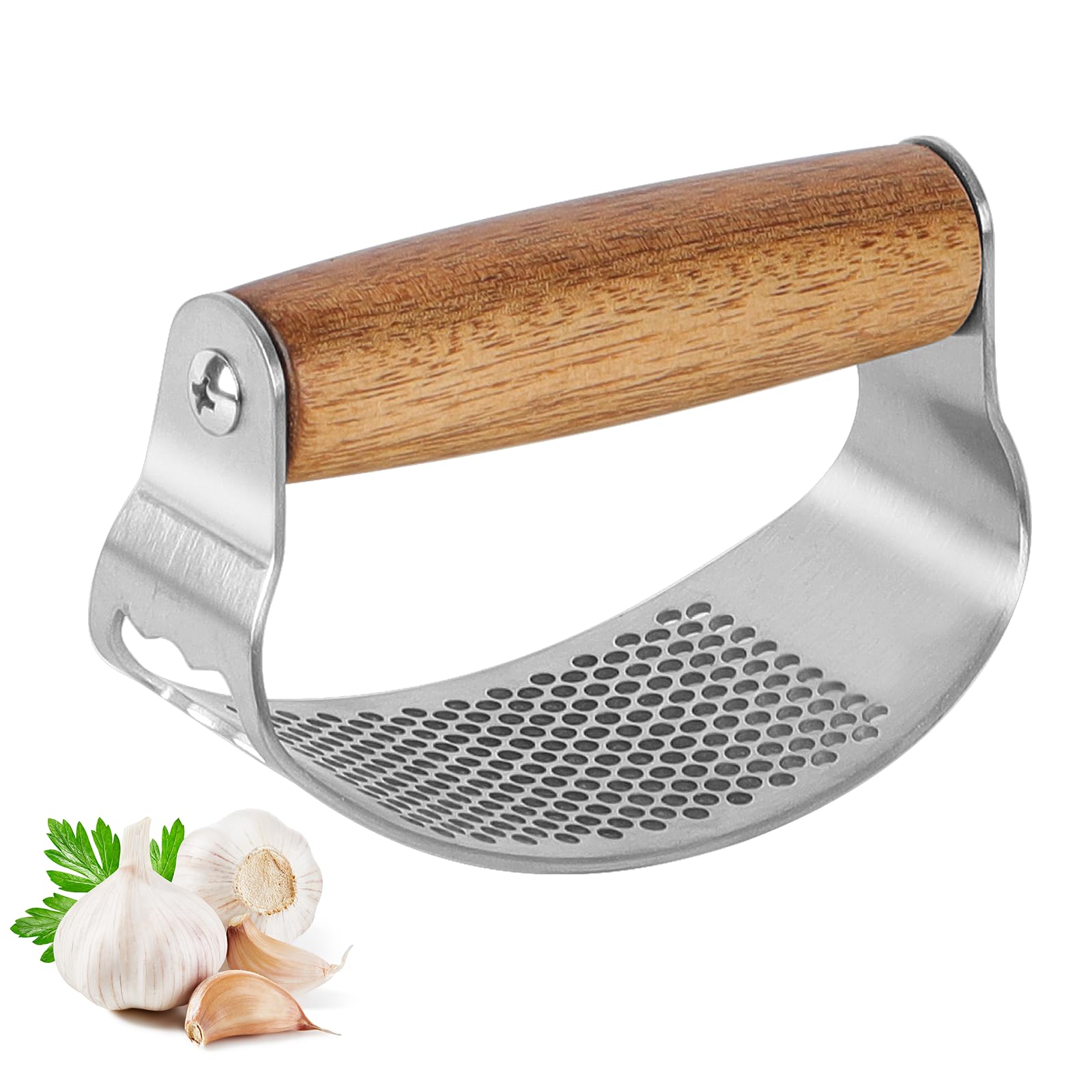 Spremiaglio In Acciaio Inox - Schiaccia Aglio Professionale, Facile Da Pulire - Foto 4