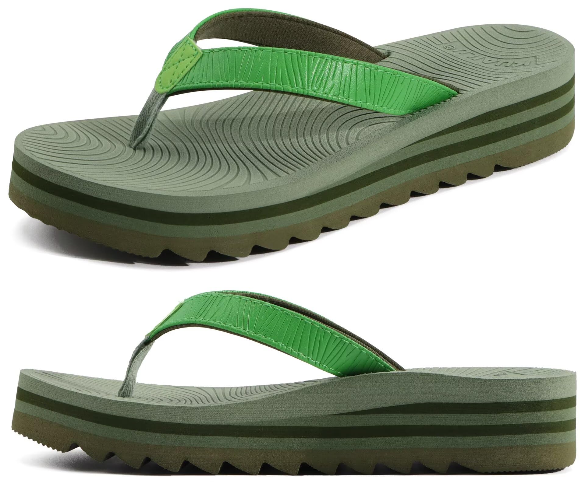 KuaiLu Damen Flip Flops Komfort Yoga Matte Plattform Leichte Zehentrenner für Frauen Dressy Sommer Strand Thong Sandalen, Weich Kissen Fußbett EU36-43