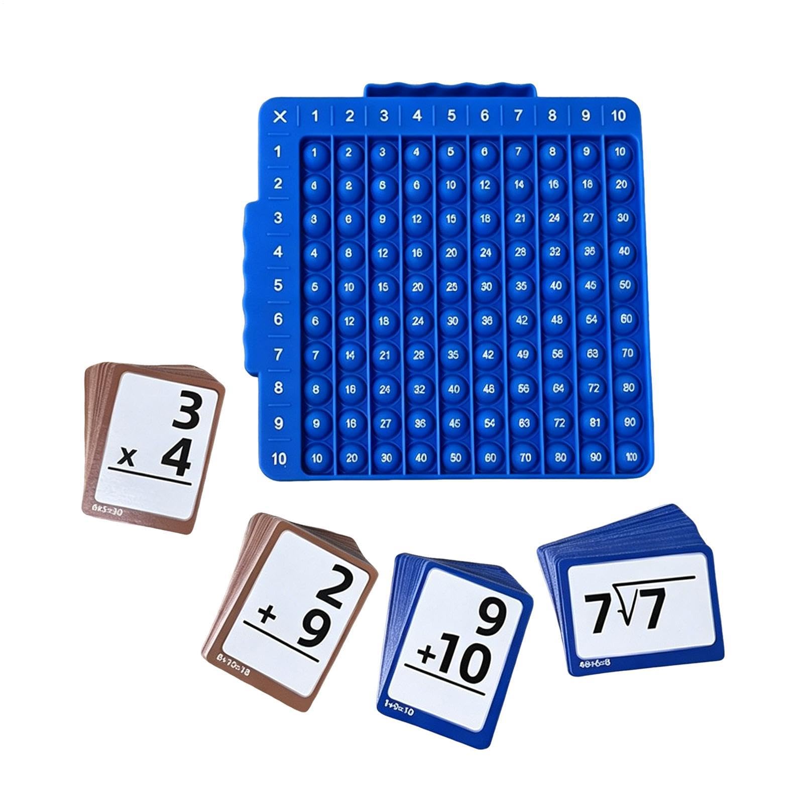 Set di schede flash matematiche - Tavola di moltiplicazione completa, addizione, divisione di sottrazione, giocattolo didattico | Schede informative educative portatili per bambini della scuola matern