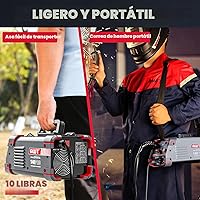 Vista 7 de AWT - Soldadora MIG de 140 A con núcleo fundente, máquina de soldadura con varilla y TIG con elevación 3 en 1, de 110 V con inversor IGBT Synergy