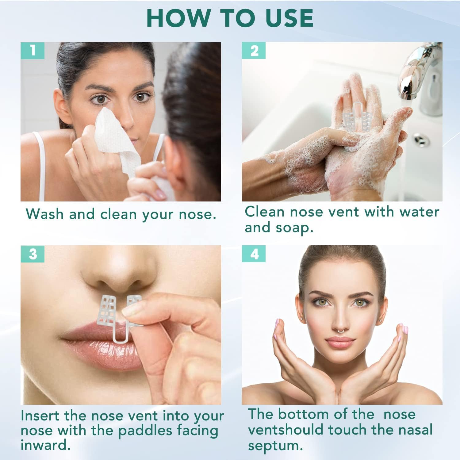 CINWAUVO Anti Snoring Nose Vent 8 Nasal Cones Nasal Dilator to Stop Snoring - Effective Snore Stopper Anti Snoring Devices Easy to Use Snoring Solution
