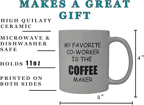 Miniatura 3 de Rogue River Tactical Taza de café divertida con texto en inglés "My Favorite Coworker is the Maker", gran idea de regalo para oficina, fiesta,