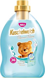 Kuschelweich Cuddly Soft Elegance Fabric Softener Finesse - Aquamarine with Argan Oil - 28 Wash Loads, 750ml (25.36 oz) - Made in Germany