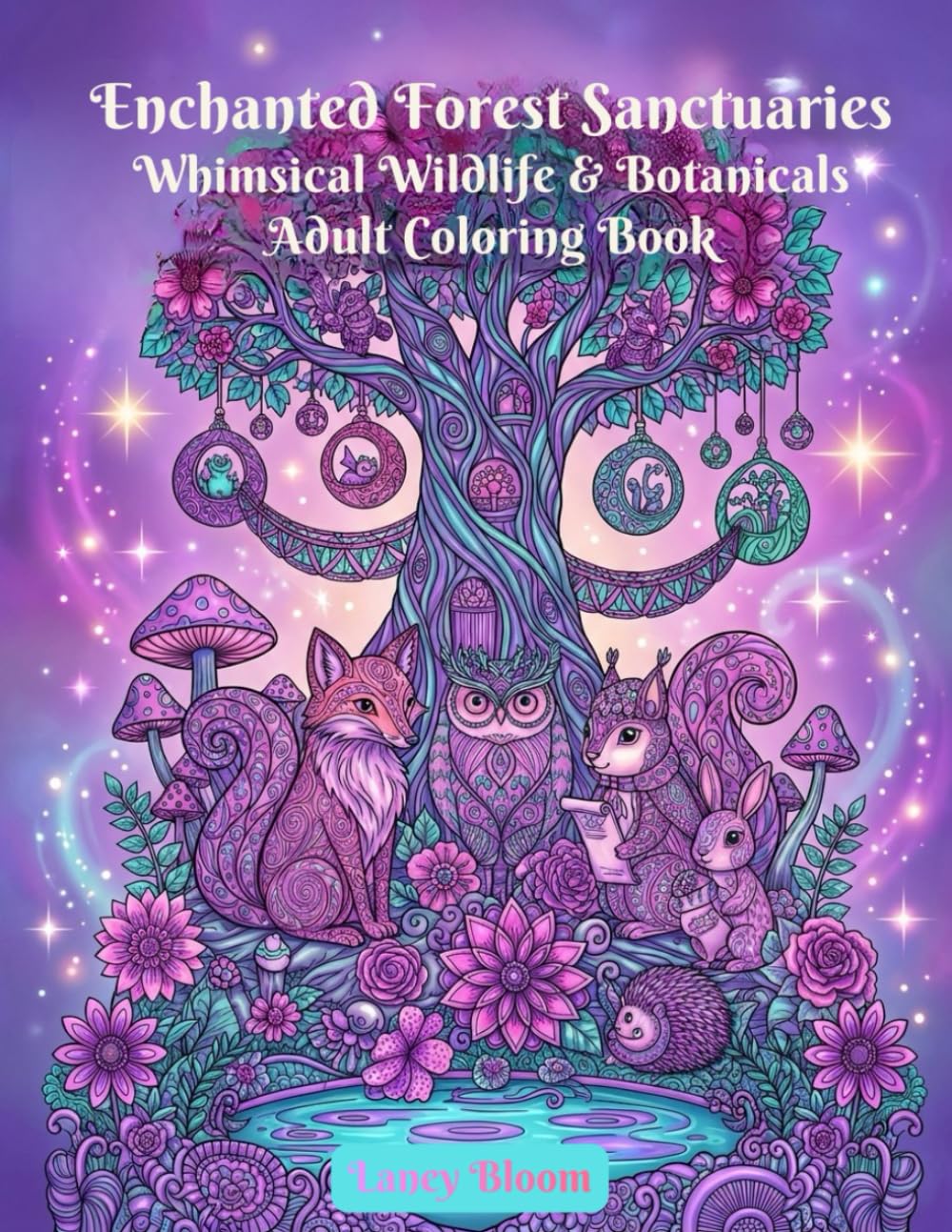 Enchanted Forest Sanctuaries: Whimsical Wildlife & Botanicals Adult Coloring Book (The Enchanted Escapes Coloring Collection)