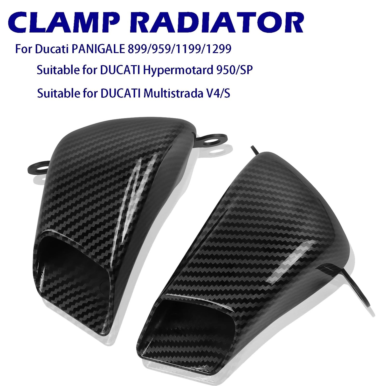 Refrigeración de Pinza de Freno Conductos de Aire para Motocicleta, Pinza de Freno y Cubierta del radiador, compatibles con Ducati Panigale V2 899 1299 Hyper 950 Multistrada V4(Matte)