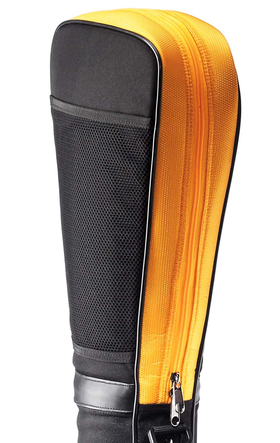 Golftasche/Pencilbag/Reisebag/Rangebag/Pistolbag/Tragebag mit integrierter Schutzhaube und Außentasche | für bis zu 8 Schläger | 1 Pack Killagolf©-Tees Free (orange-schwarz)