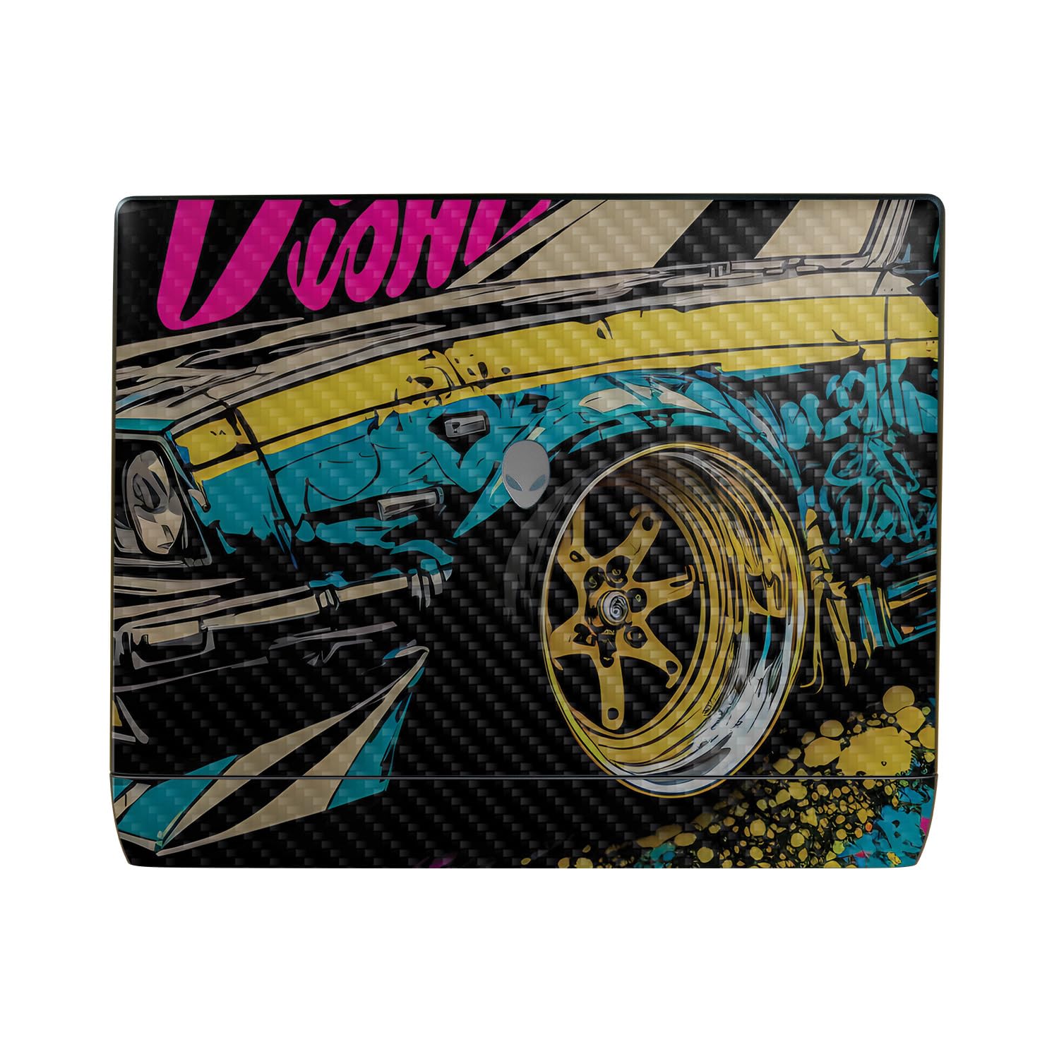 Carbon Fiber Laptop Skin Compatible with Alienware 16 Area-51 (2025) - Camber - Premium 3M Vinyl Protective Wrap Decal Cover - Easy to Apply | Crafted in The USA by MightySkins