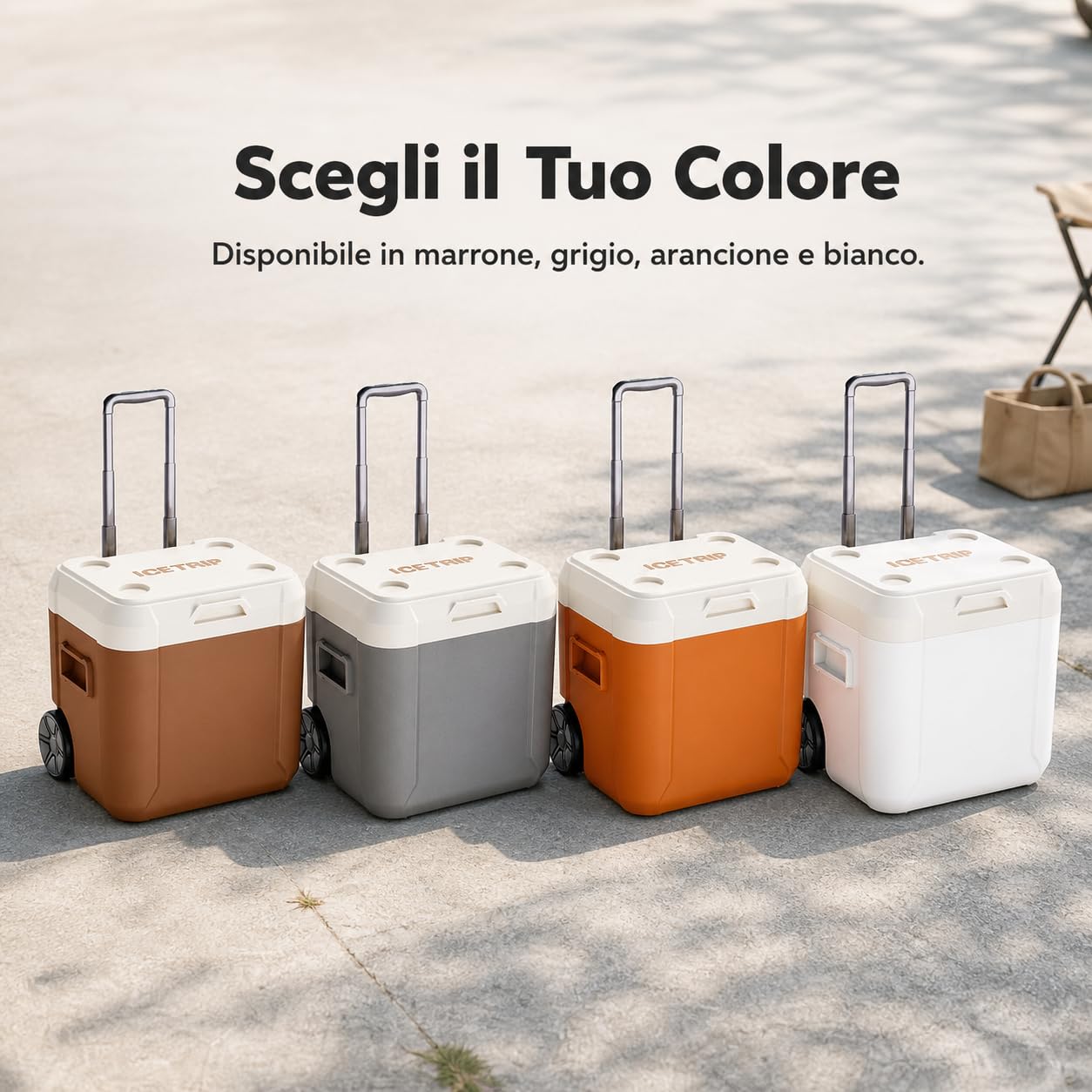 Borsa Frigo Rigida 52 Litri, Bianco e grigio