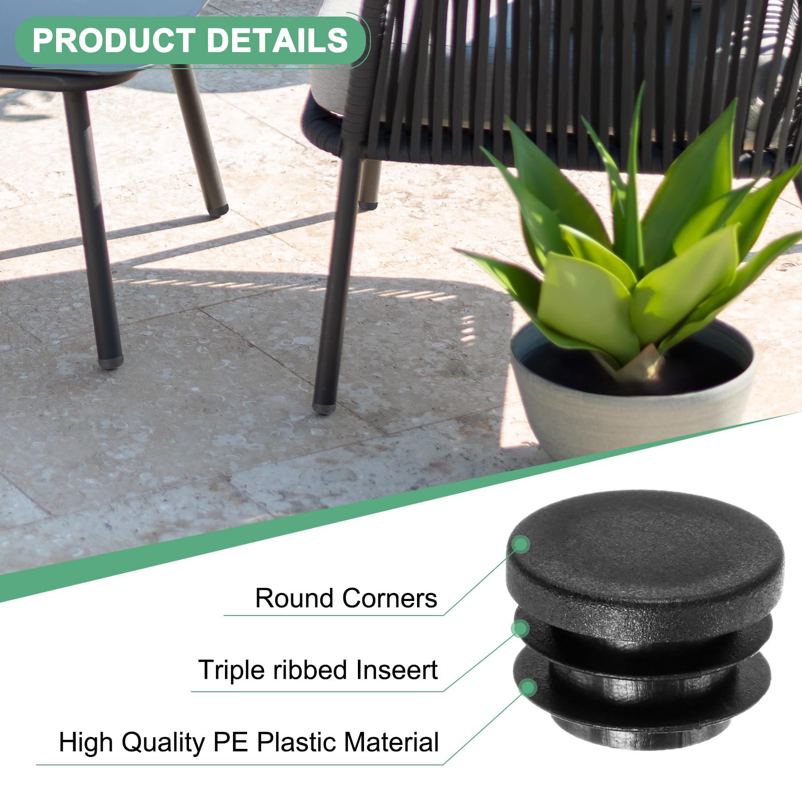 M METERXITY 30 Pack Round Plastic Plug - Image 2