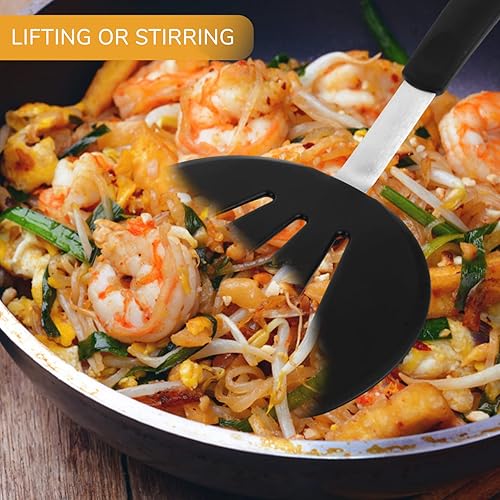 Miniatura 9 de Hemoton Espátula ranurada de silicona antiadherente multifunción para freír accesorio de cocina