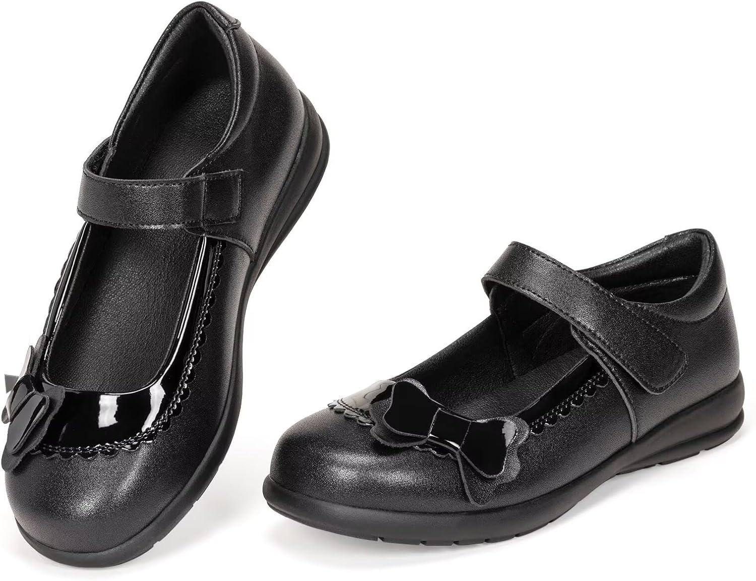 Frank Mully Girls Mary Jane Dress Shoes Slip on Girls Ballet Flat Shoes with Bow for Toddler/Little Kid/Big Kid - Image 3