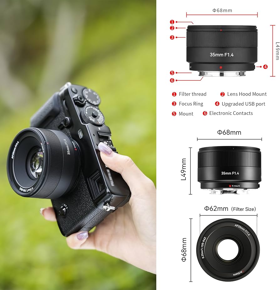 Amazon.com : 7artisans 35mm F1.4 Auto Focus APS-C X Mount Camera