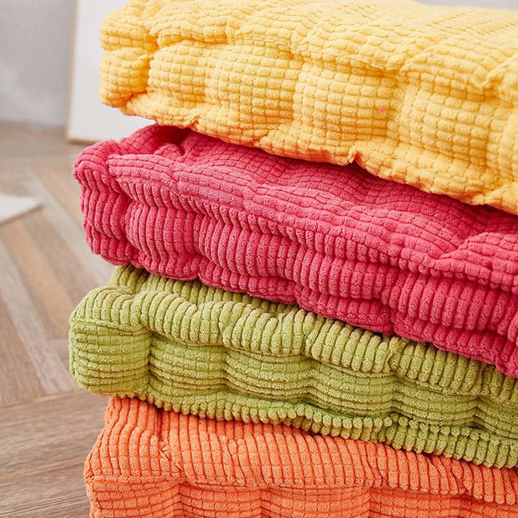 Cuscino in velluto spesso per panchina a 2/3 posti, 8 cm, per casa, pavimento, terrazza, altalena, sedia a dondolo, 110 x 30 cm, giallo decorazione per esterni