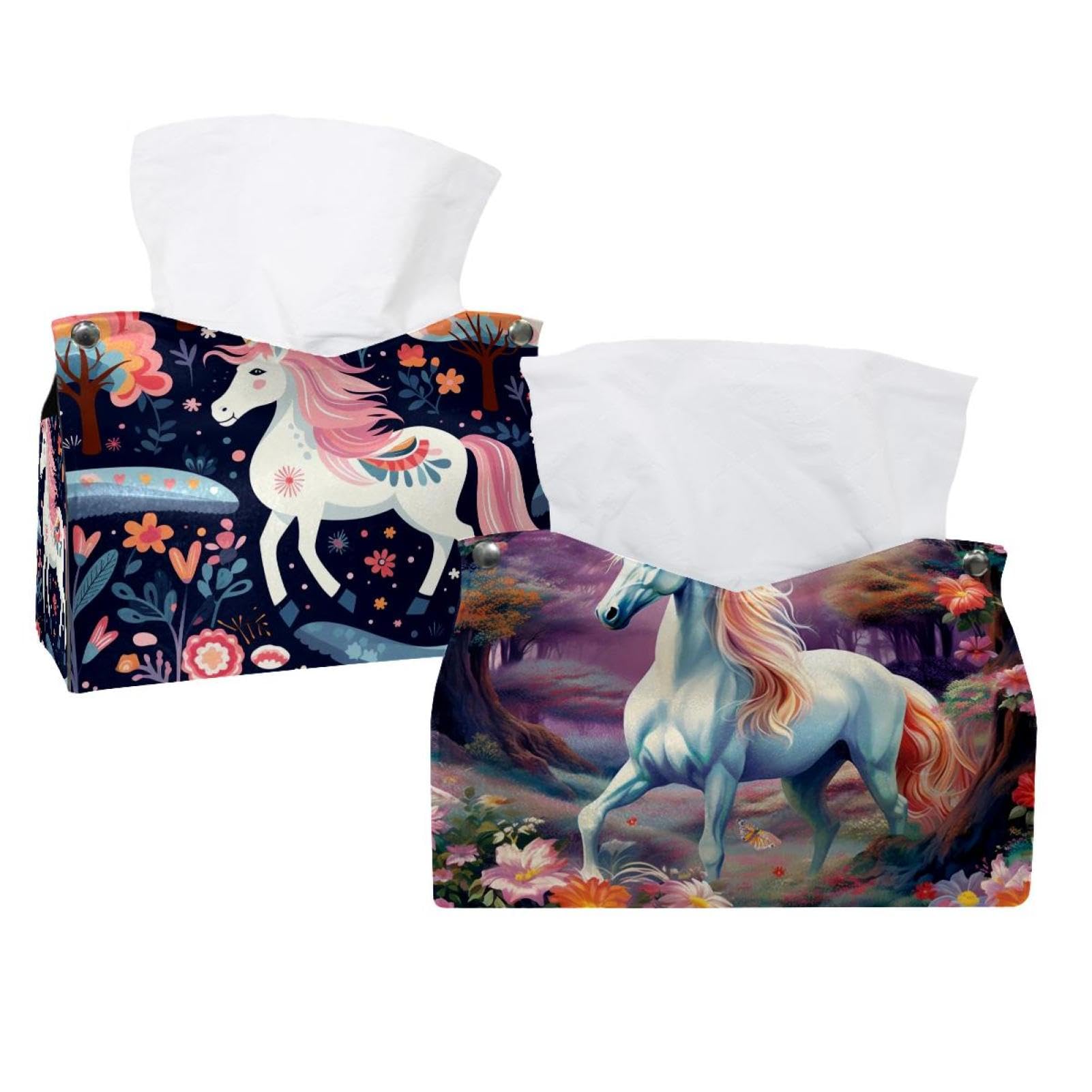 Housse de boîte à mouchoirs licorne lot de 2 pièces idée cadeau anniversaire enfant