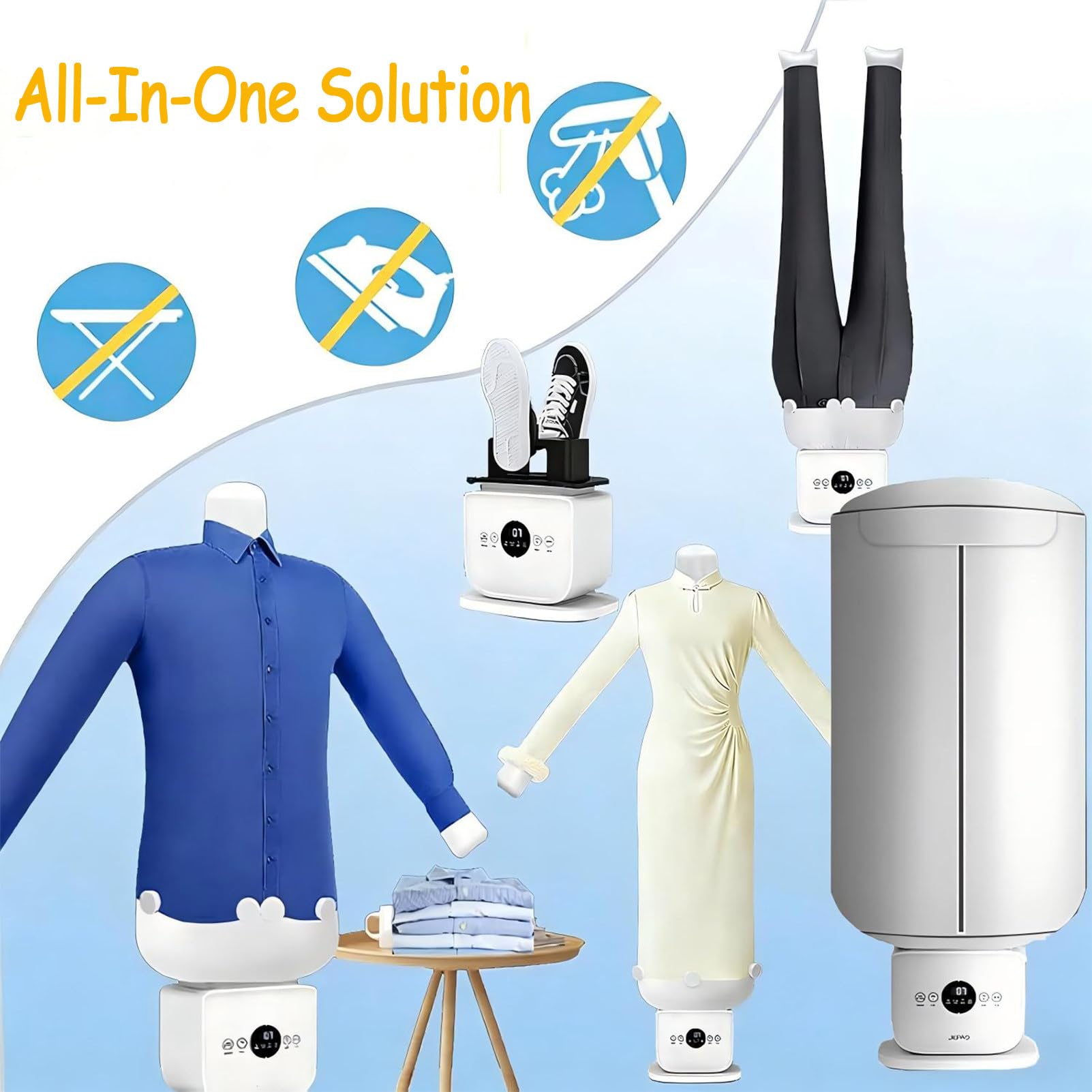 Macchina da Stiro Automatica con Tempo E Temperatura Regolabili, Stiratura A Vapore Rapida per Tutti I Tipi di Tessuto, Perfetta per Camicie, Pantaloni, Vestiti E Scarpe A
