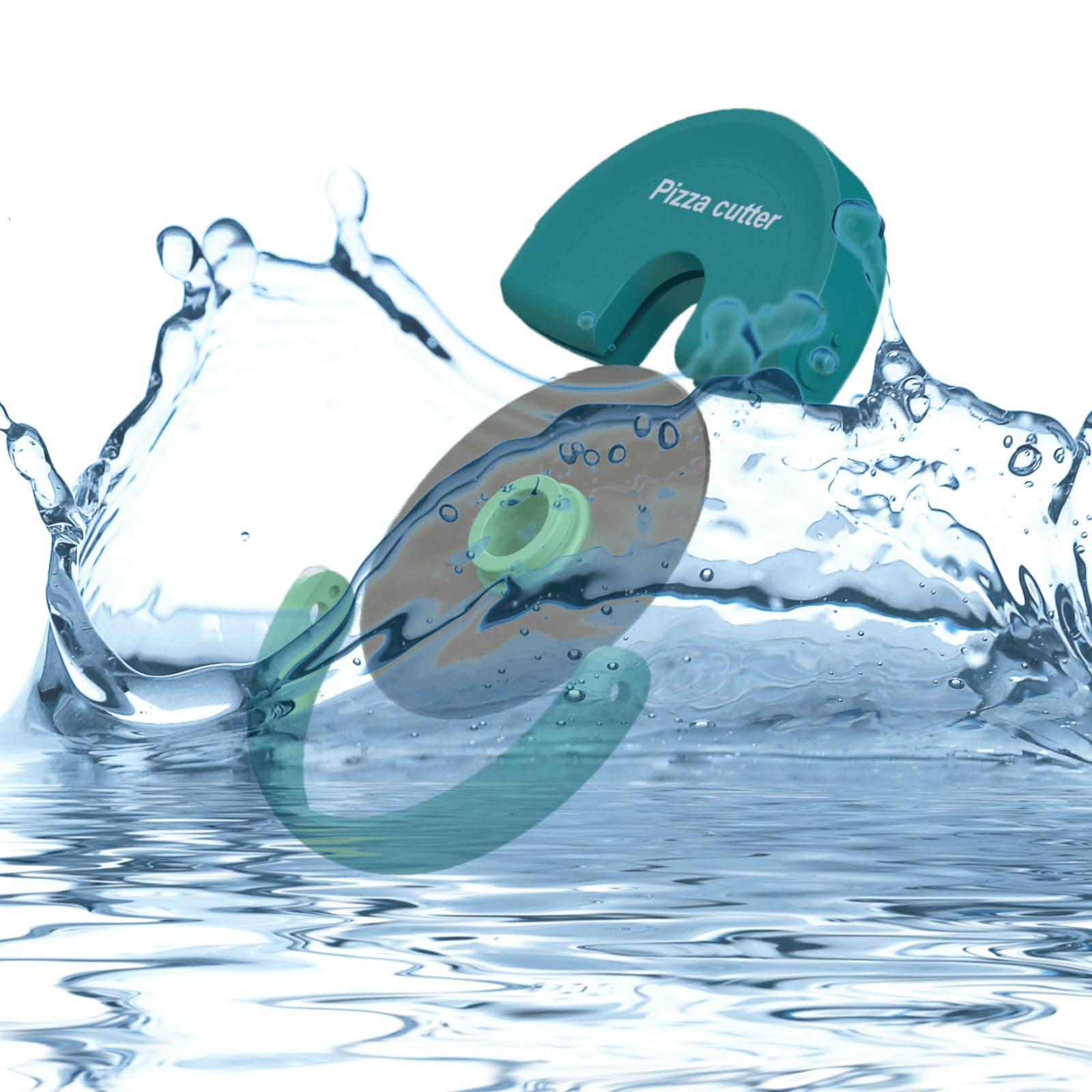 HELEERON 3.8" Pizza Cutter Wheel - Detachable Blade With Safety Cover, Ergonomic Green - View #4