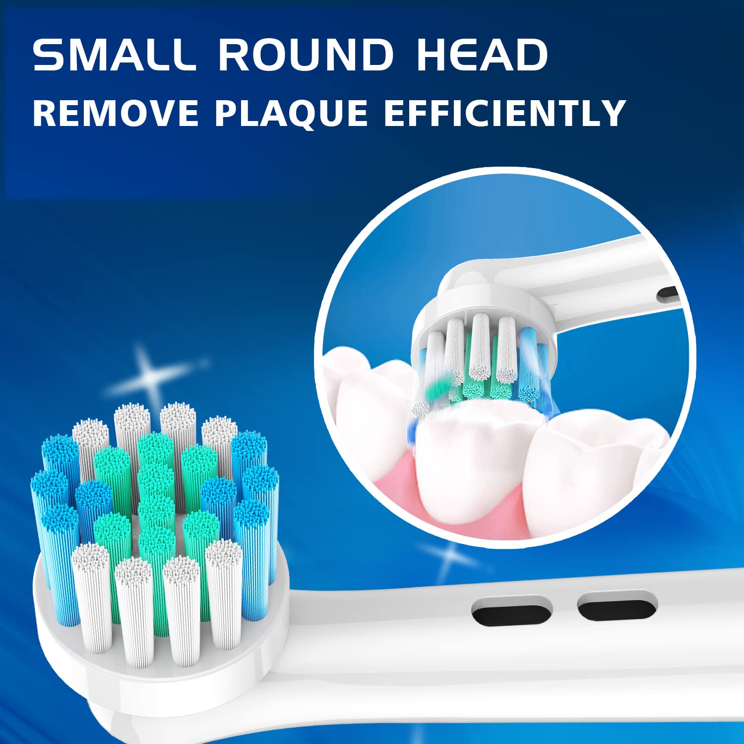 Cabezales de repuesto para cepillos de dientes eléctricos Oral-B, 8 unidades, recambios de cabeza redonda pequeña para mangos Oral B 3756 3757 3744 3765 3709 4729
