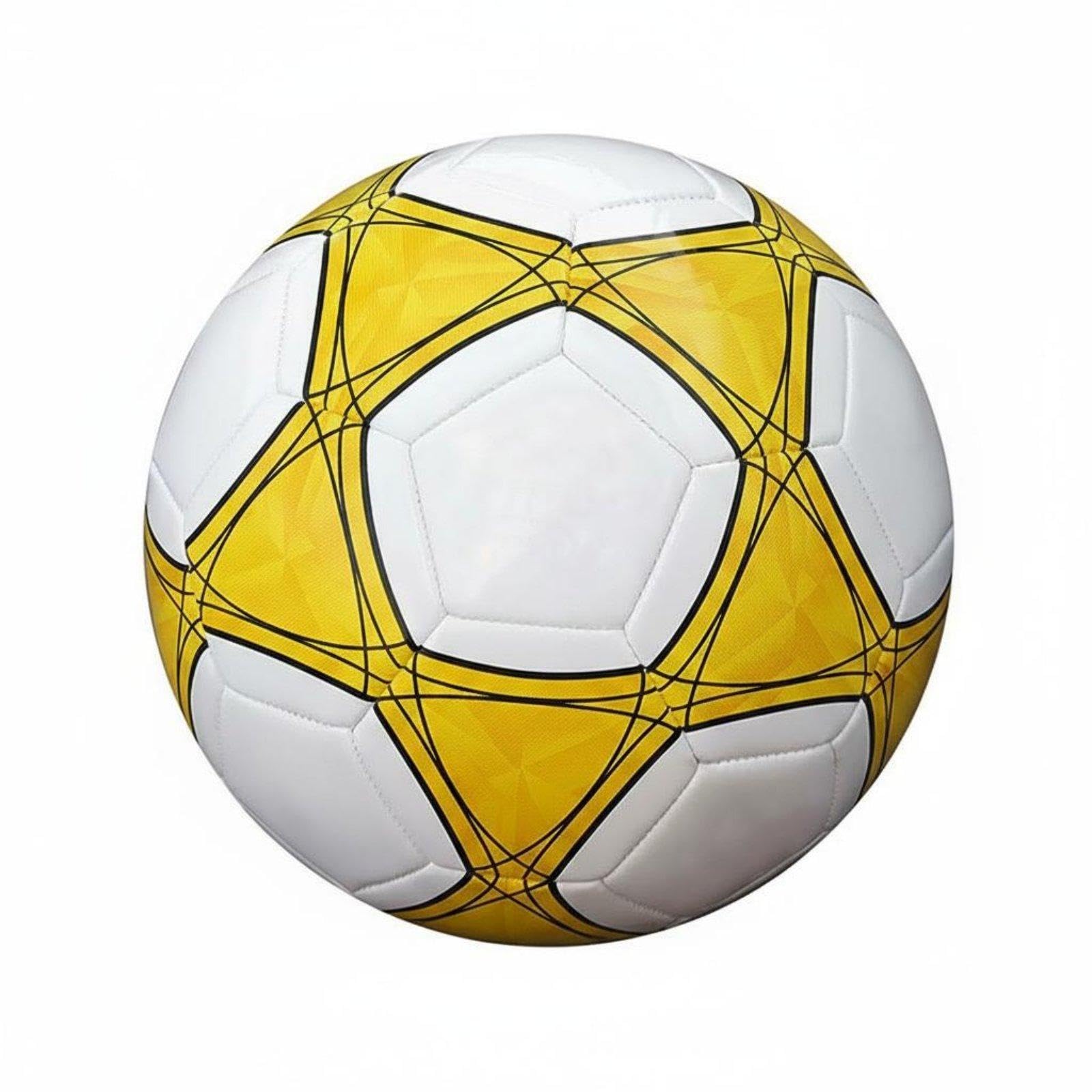 Classic Black and White Soccer Ball Official Size & Weight Machine-Stitched Soccer Ball Construction Machine Stitched Football for Junior, Park Star Yellow Size 3-image-12