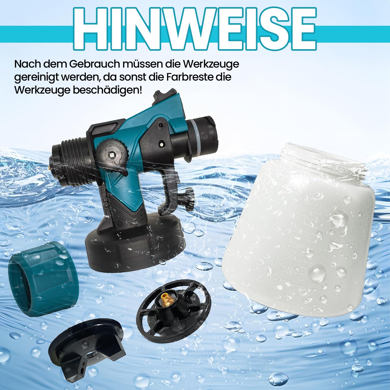 Draadloze monddouche, waterflosser voor tanden met 4 modi en 8 niveaus