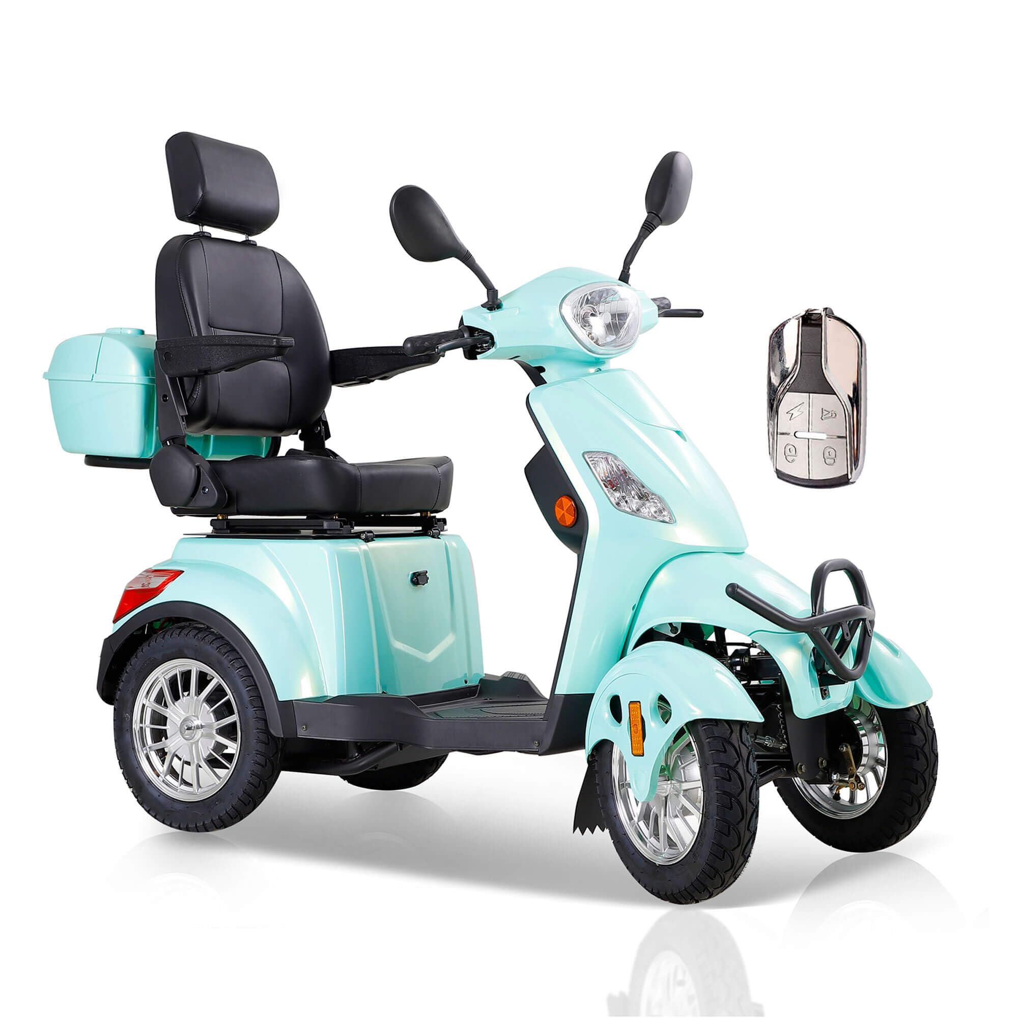 Mobility Scooters for Adults & Seniors, Heavy Duty 4-Wheels 3 Speed Electric Powered Device 800W Elderly Scooters 550 lbs Capacity w/Rear Lockbox & Adjustable Seat