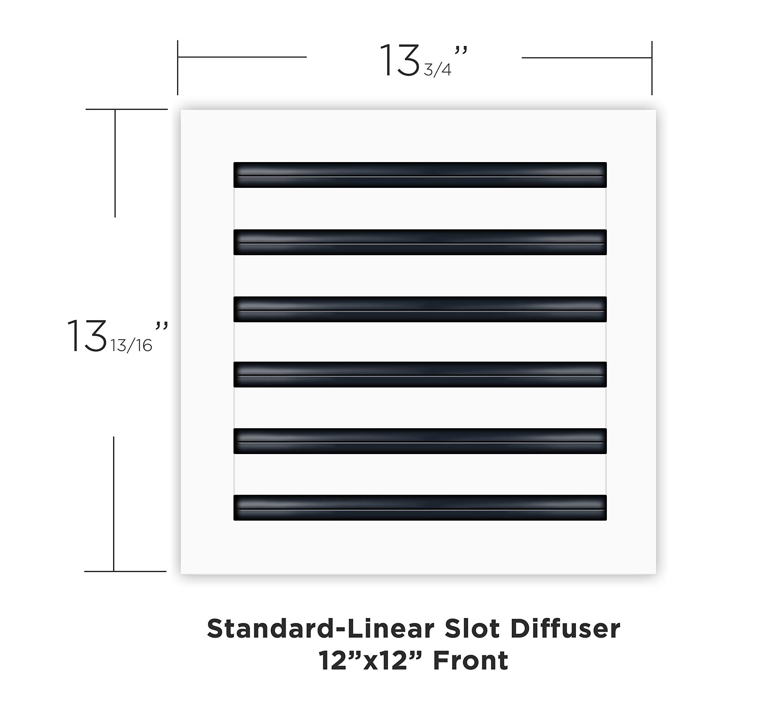 12x12 Standard Linear Slot Diffuser Texas Buildmart Modern AC Vent