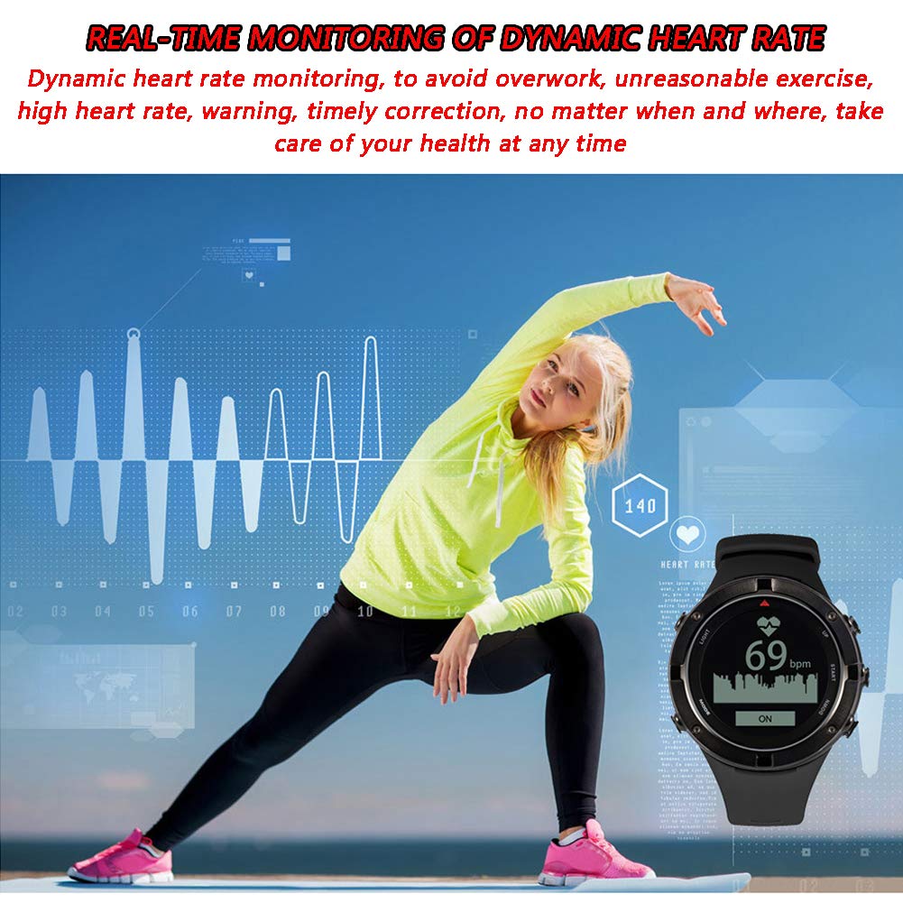 Reloj para Exteriores con Frecuencia Cardíaca GPS, Reloj Deportivo De Triatlón, Reloj para Exteriores, Altímetro, Barómetro, Reloj, Monitor De Frecuencia Cardíaca