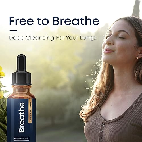 Miniatura 8 de Paquete Breathe & Breathe PM  60 cápsulas y 1 onza líquida Gotas de gordolobo para pulmones y vías respiratorias extracto de hoja de menta, tomillo