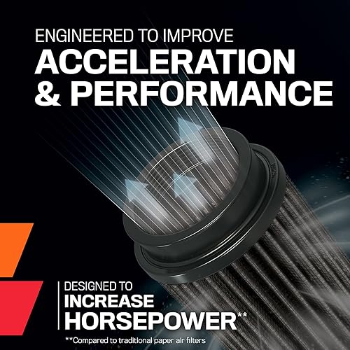 Miniatura 2 de K&N Filtro de aire universal con abrazadera alto rendimiento, premium, lavable, filtro de repuesto diámetro de brida 3.5 pulgadas, altura del filtro