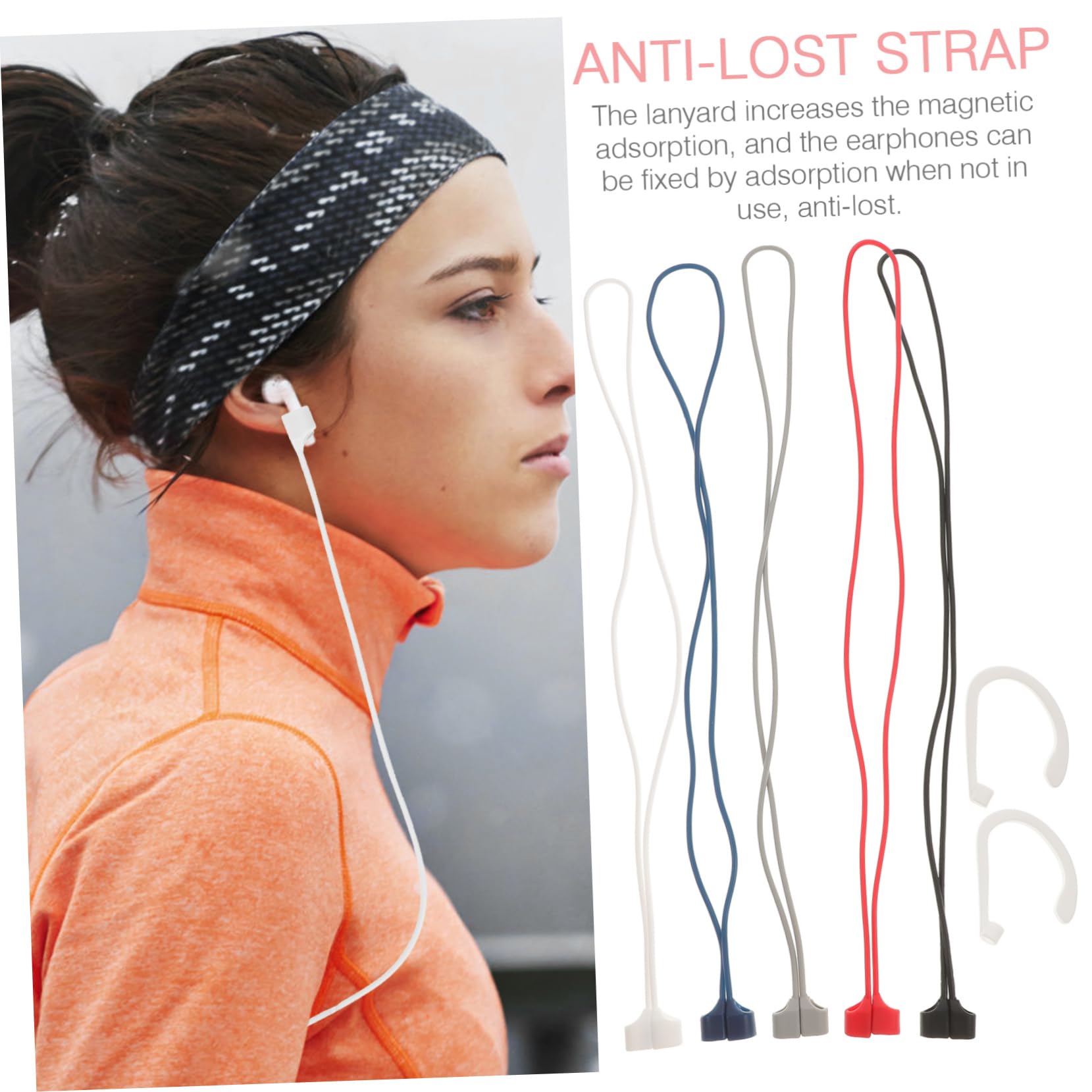 DOITOOL 3 Juegos De Cordones Magnéticos Para Auriculares Deportivos De Silicona Con Diseño De Collar.