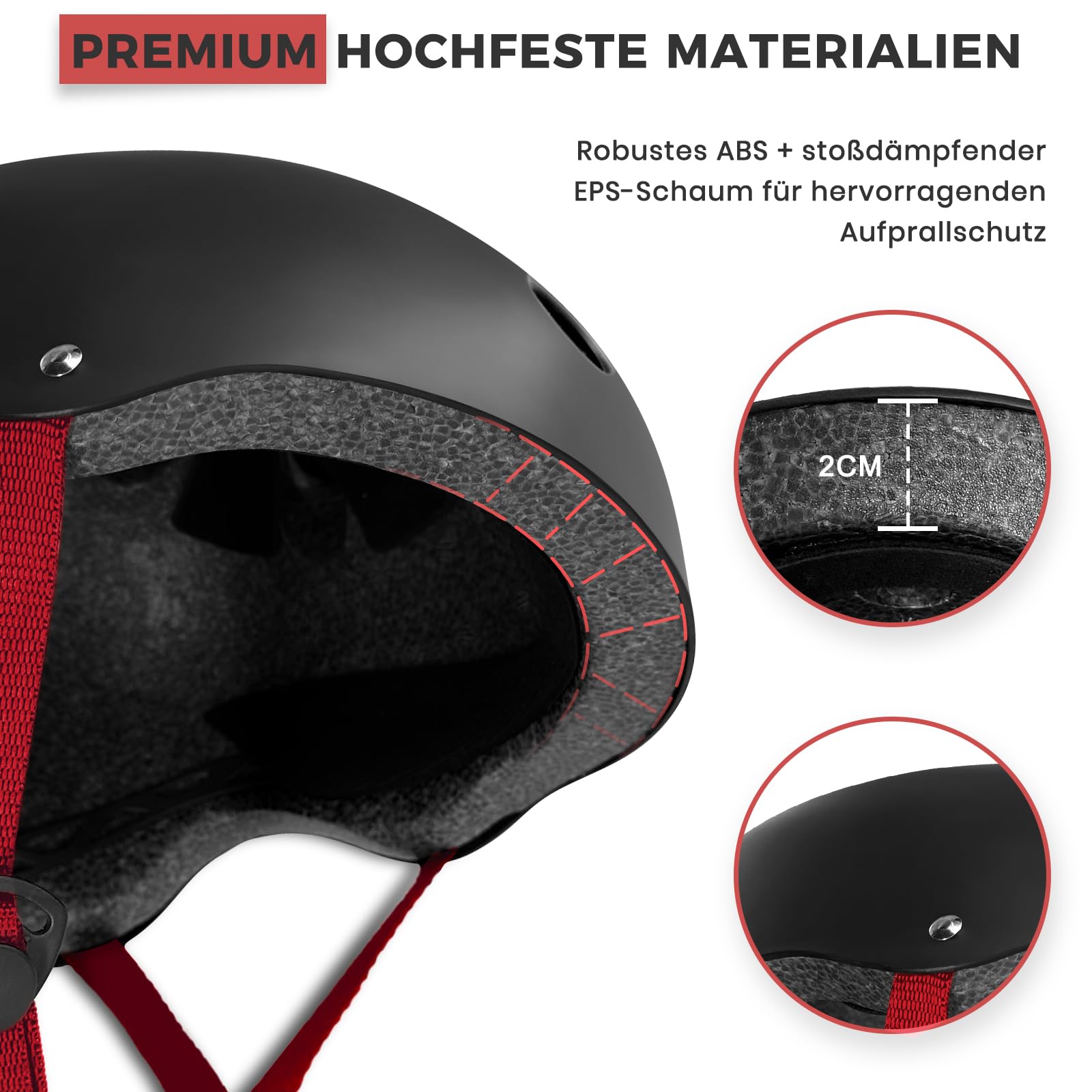 LeapBeast Skaterhelm Fahrradhelm, Belüftung | Sicherheit | leicht | Skateboarding Helm für Fahrrad Skateboard Scooter BMX Kind Erwachsene
