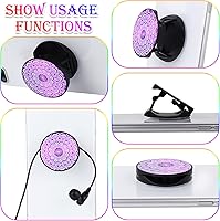 Vista 5 de Honoson 9 Piezas Soporte de Agarre para Teléfono Celular Soporte Plegable Colorido Autoadhesivo Anillo para Dedos de Sublimación para Teléfonos Flor