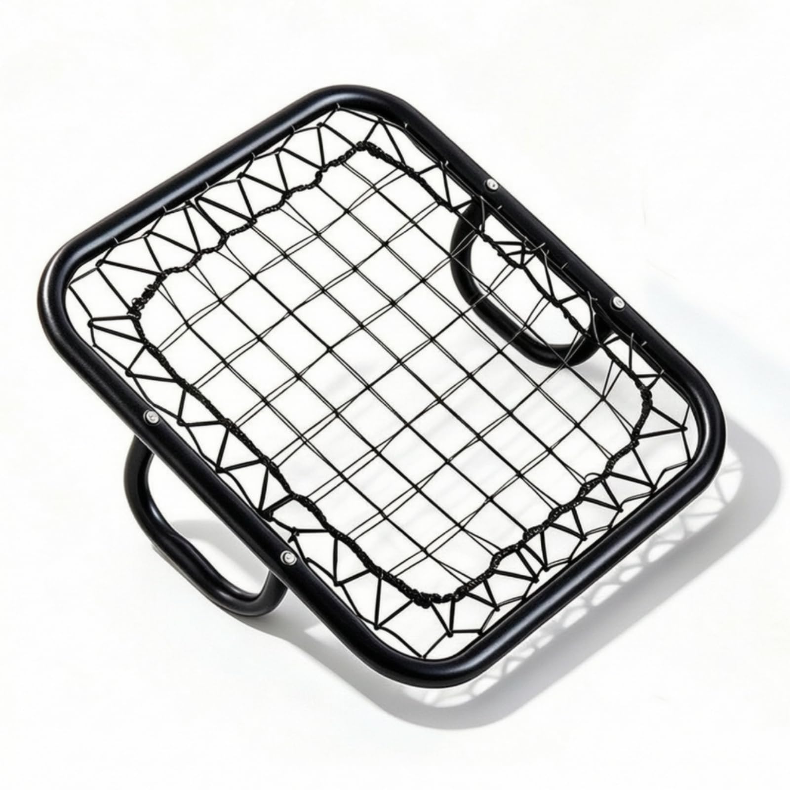 Rebounder con Maniglie Manuale Rete Rebounder da Calcio Compatto Rete da Rimbalzatore per Portieri