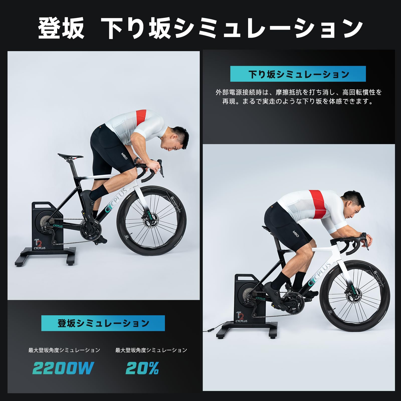 Amazon | CYCPLUS スマートトレーナー T2H Zwift対応 BLDC-MOTOR 自動