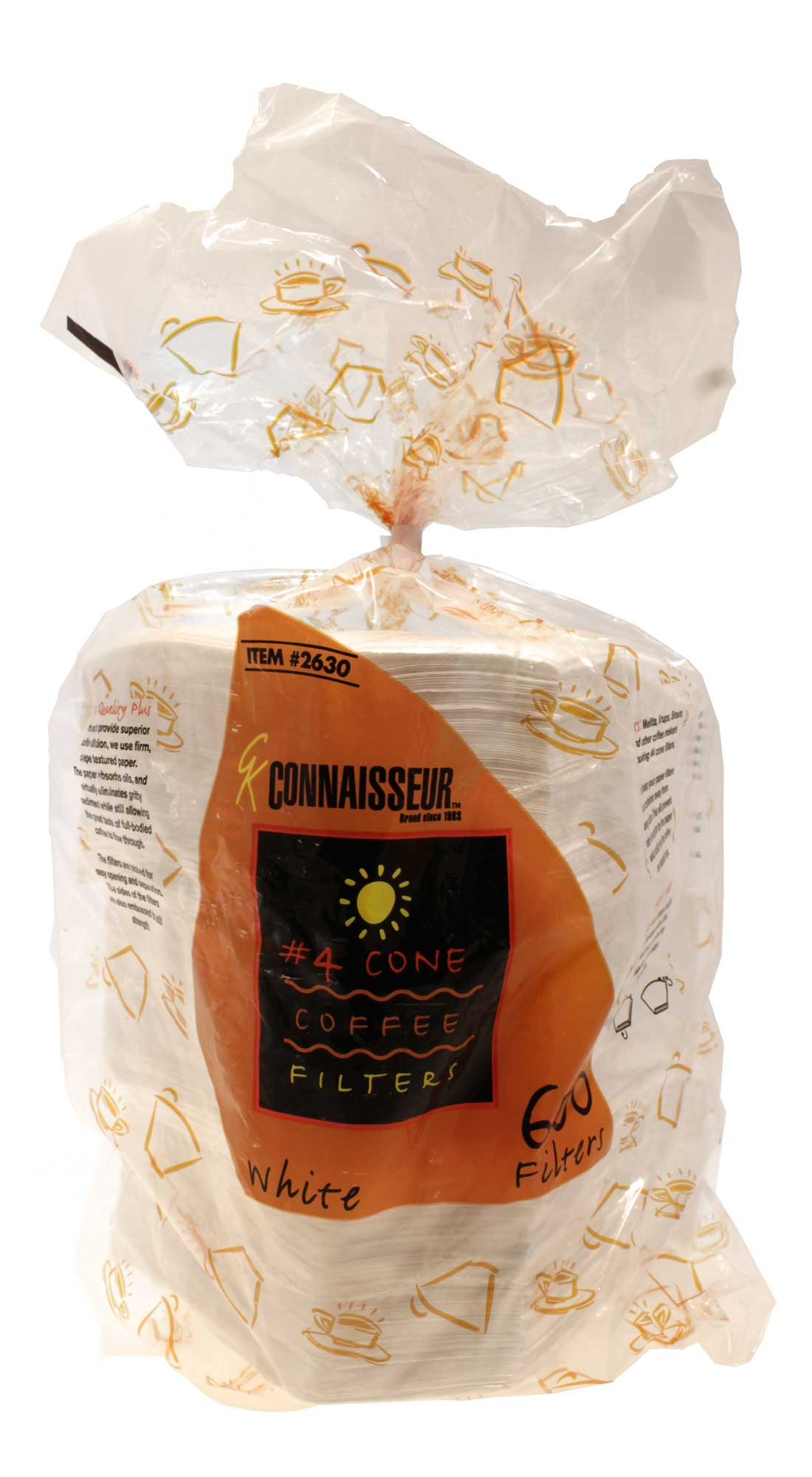 Micro-perforated cone coffee filters, 600-pack, Connaisseur No 4