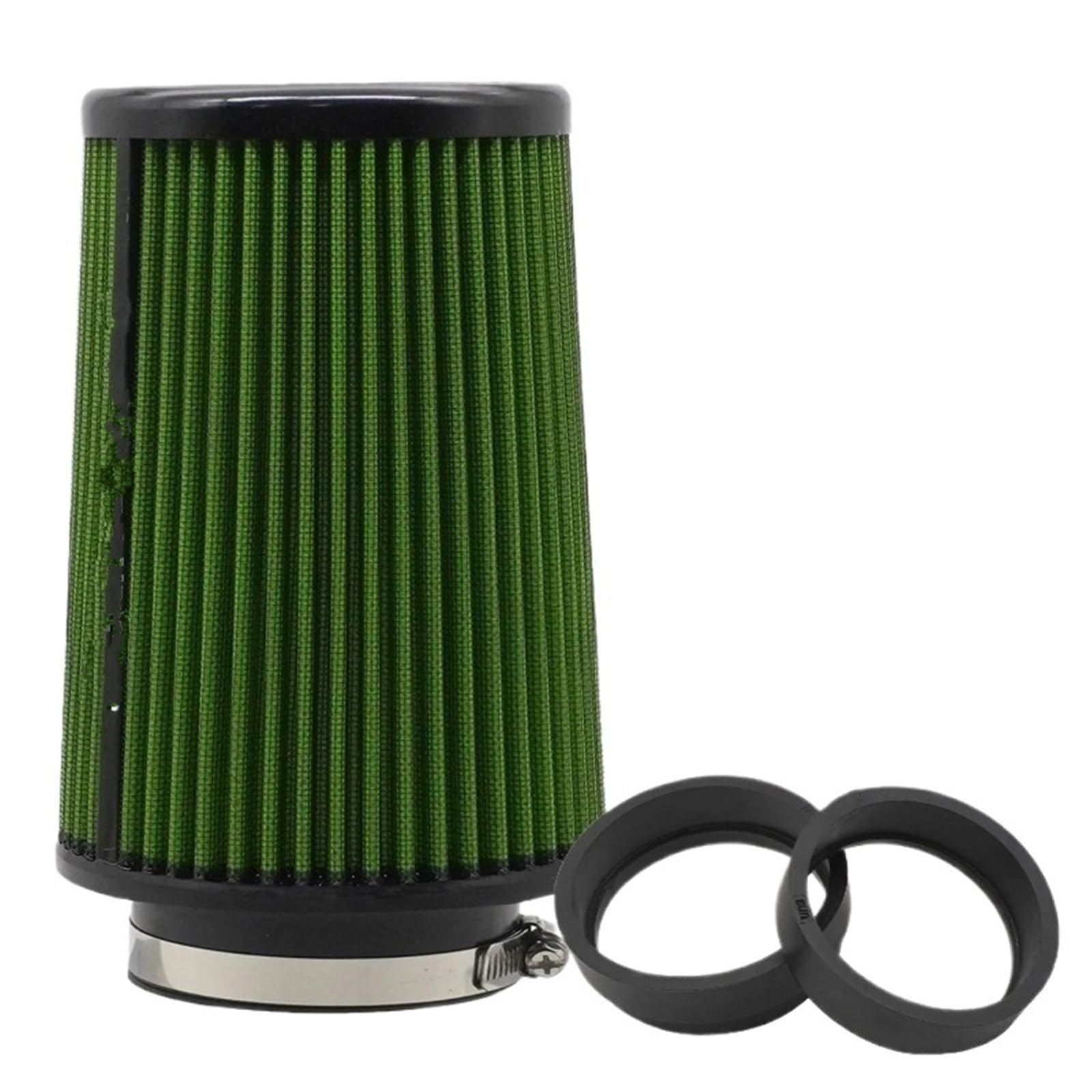 Filtr powietrza 76mm 4-calowy filtr powietrza Sport samochodowy Zimne układy dolotowe Zestaw filtrów Auto Części uniwersalne Stożek adaptera rurowego(101mm-Green)
