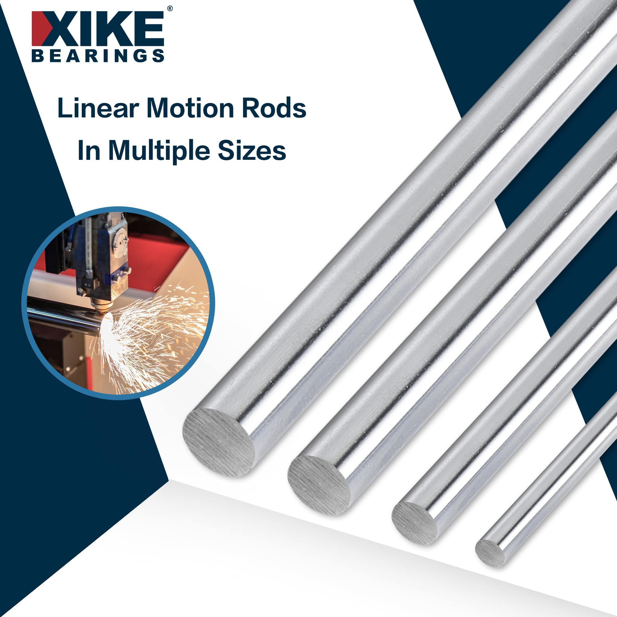 XiKe 1 unidad de 20 mm x 1000 mm caja de varilla de acero endurecido cromado lineal varillas de movimiento lineal eje de barra de riel lineal - tolerancia métrica H8