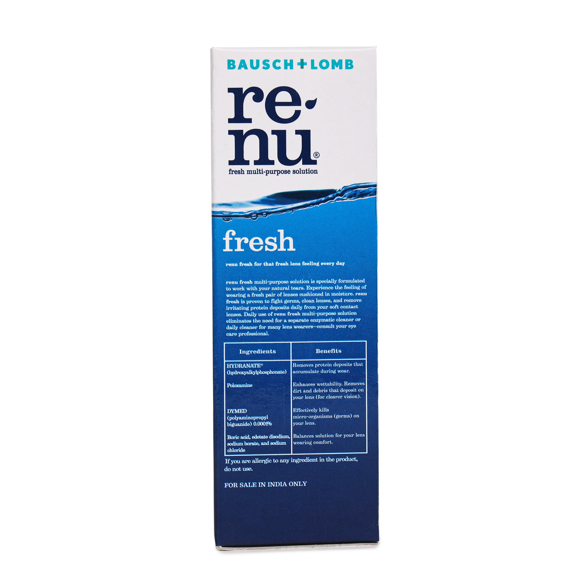 Bausch + Lomb Renu Fresh Multi-Purpose Contact Lens Solution 60ml (Pack of 1) 1
