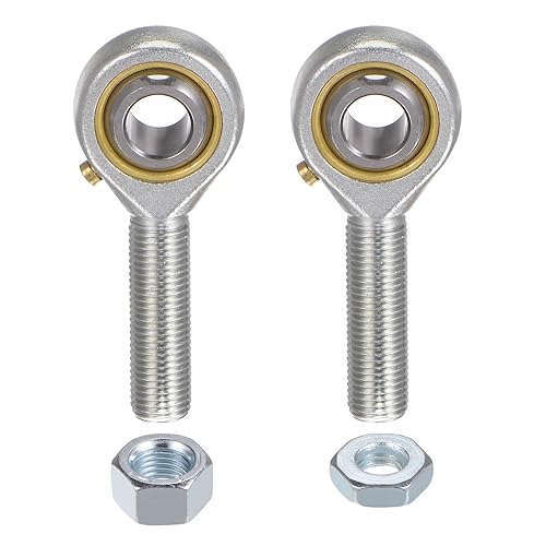 uxcell POSB6 Juego de rodamientos de extremo de varilla macho de 38 de pulgada - 2 piezas de extremos de varilla de rosca izquierda y derecha de