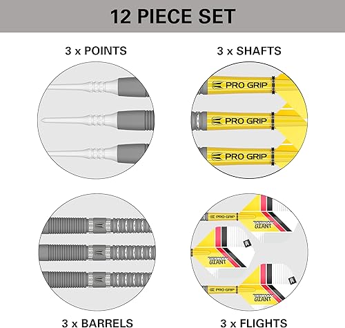 Miniatura 5 de Target Darts Gabriel Clemens Gen 2 19G 90% tungsteno punta suave juego de dardos