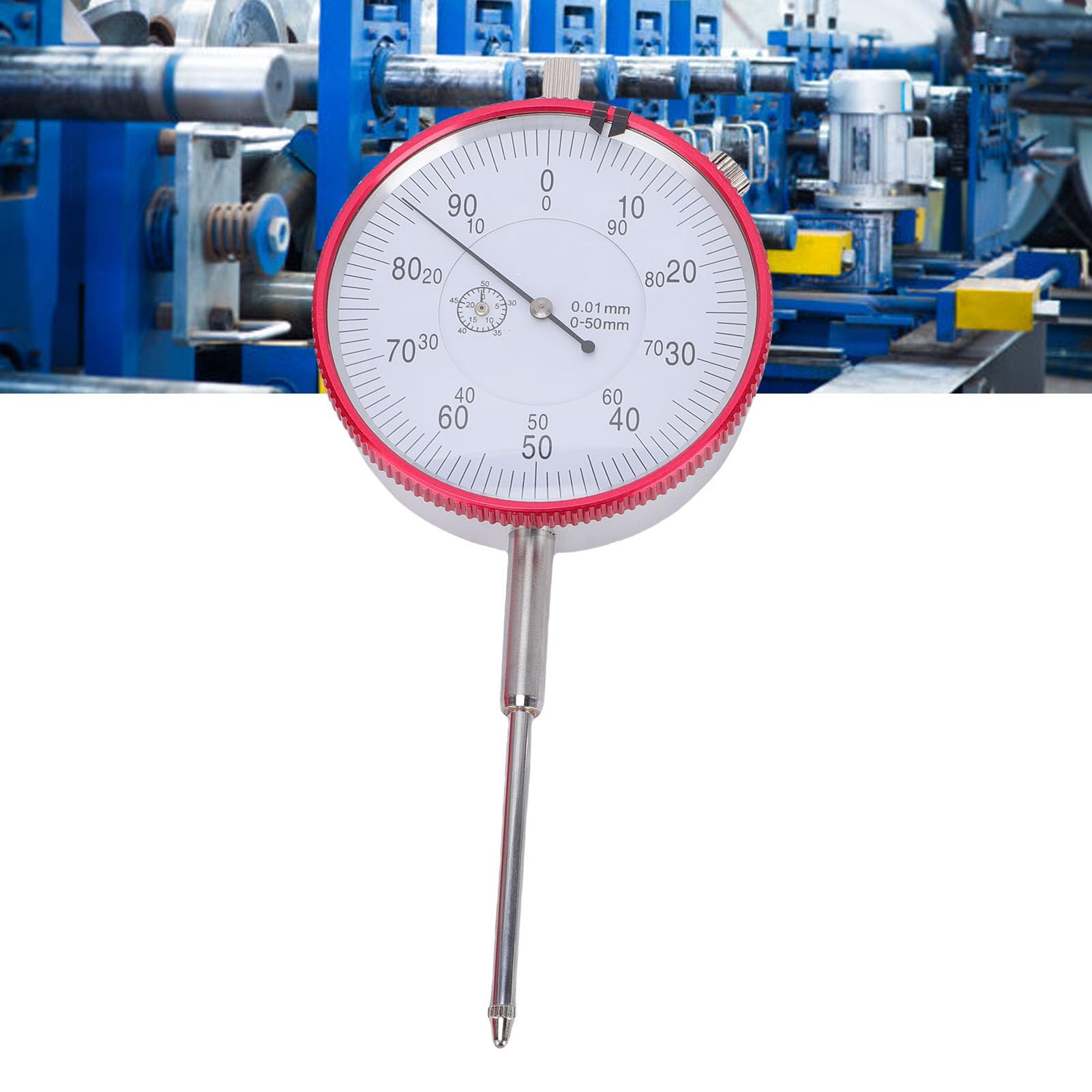 Cocoarm Comparatore, Indicatore di Test del Quadrante Meccanico in Acciaio Inossidabile, Gamma 0-50 Mm, Strumento di Misurazione di Precisione per Officine