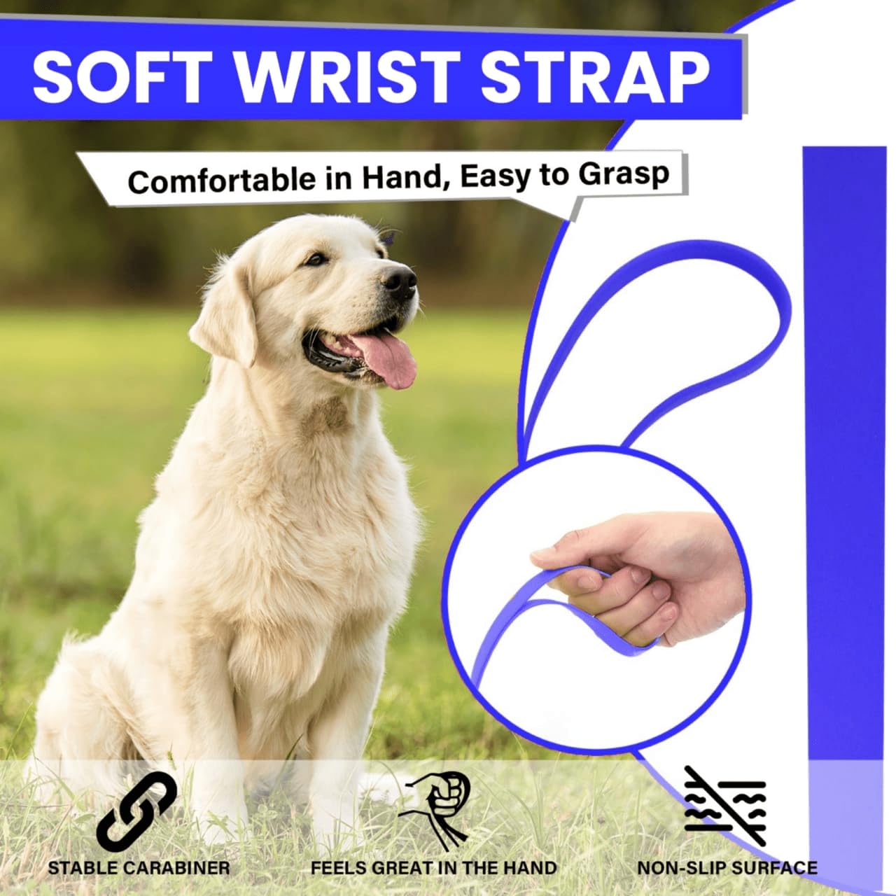 Loutep Waterproof Biothane Long Line 3m 5m 10m 15 Metre 20m Recall Rubber Dogs Leash Leads Extra Long Line Dog Lead For Puppy Small Medium Large Dogs House Camping Training - Image 2