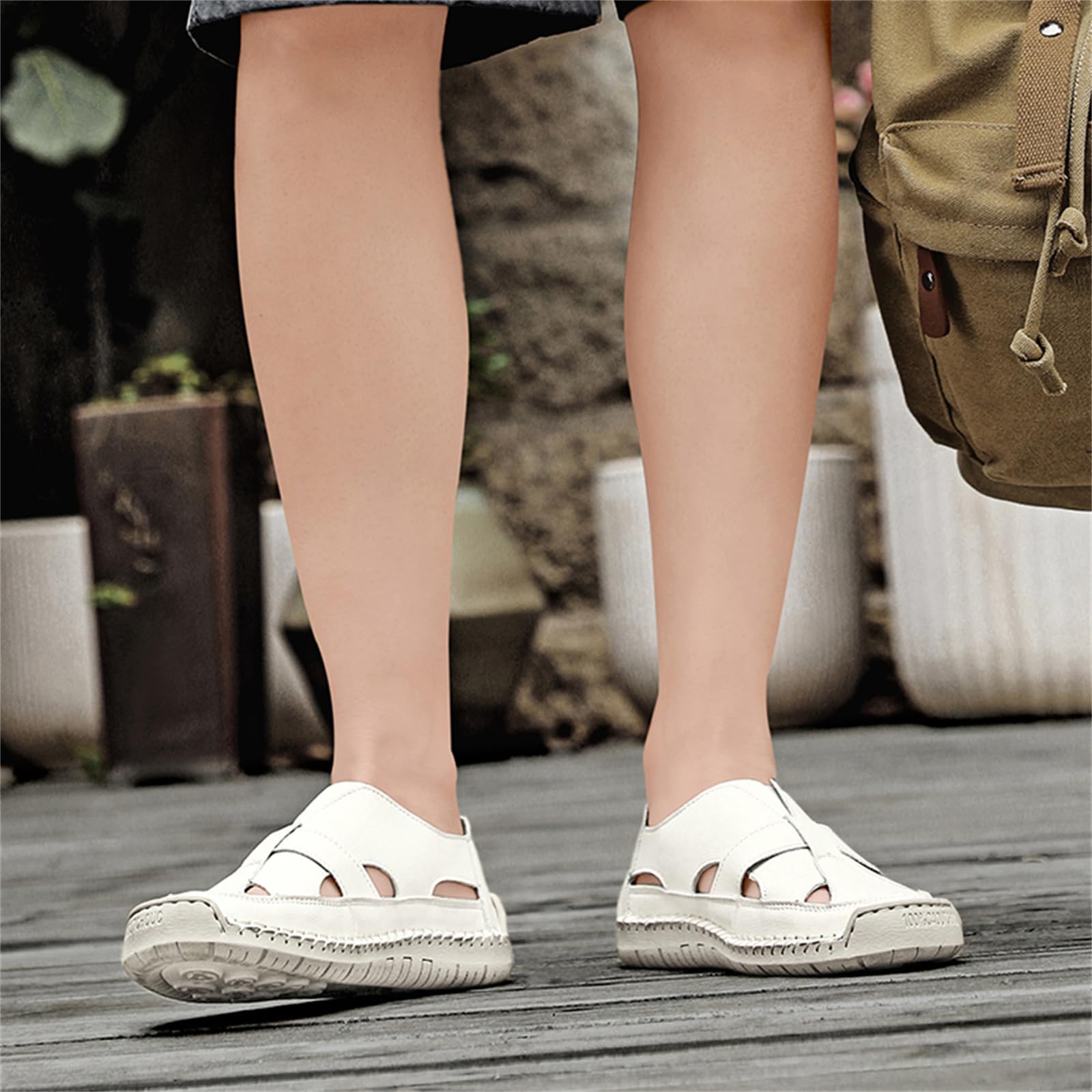 Mokasyny Męskie Damskie Sandały do ​​chodzenia Wsuwane Zamknięte Noski Outdoor Plaża Biznesowe Buty