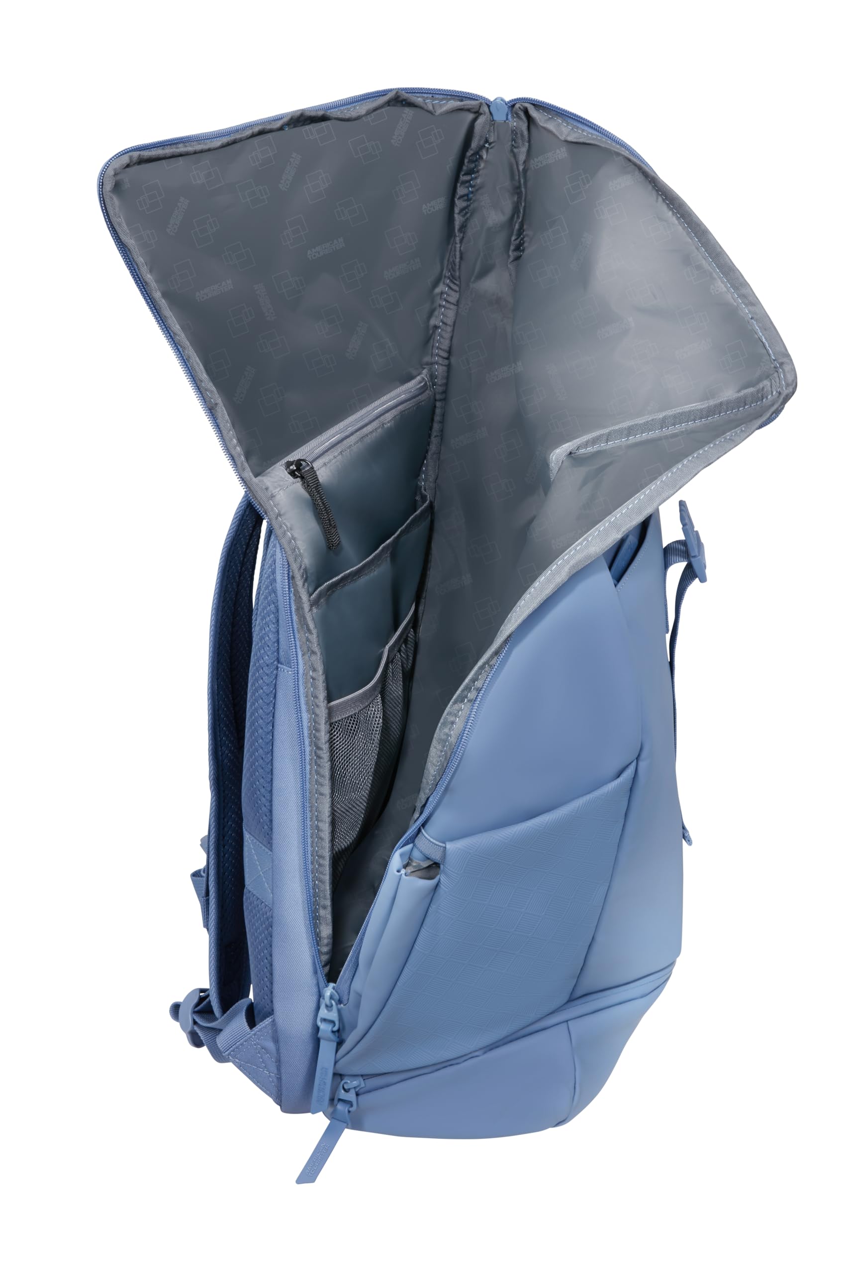 American Tourister Urban Tide - Zaino PC Rolltop 15.6", Zaino Business & Viaggio Idrorepellente con Scomparto Scarpe/Vestiti, per Ufficio, Scuola & Università - Blu (Storm Blue)