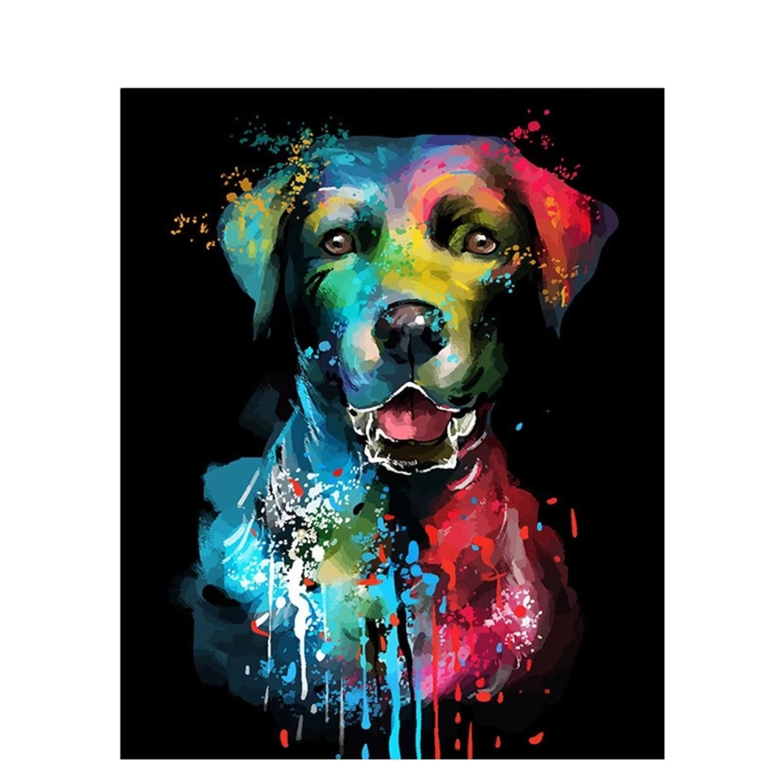 5D DIY Diamond Painting Completo, Round Drill Perro De Animales 55x75cm DIY Pintura Diamante Taladro Completo Kit Cuadros Cristales Para Manualidades Decoración Del Hogar Pared Salon regalo 22x30inch