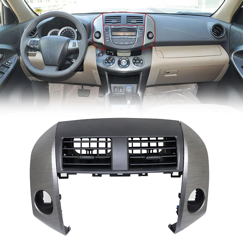 Moldura e saídas de ar-condicionado do painel central ATUOTPO para Toyota RAV4 2006 a 2012