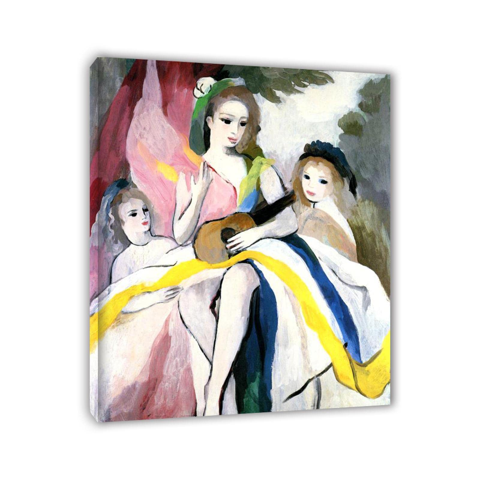 Gerahmt-Marie Laurencin Bilder Leinwand| XXL-Abstrakte Wandkunst Frau Bild Leinwand Gemälde|Wandbild Poster Kunstdruck Als Leinwandbild|Wand-BilderDas Konzert' 20x24cm(8x9in)